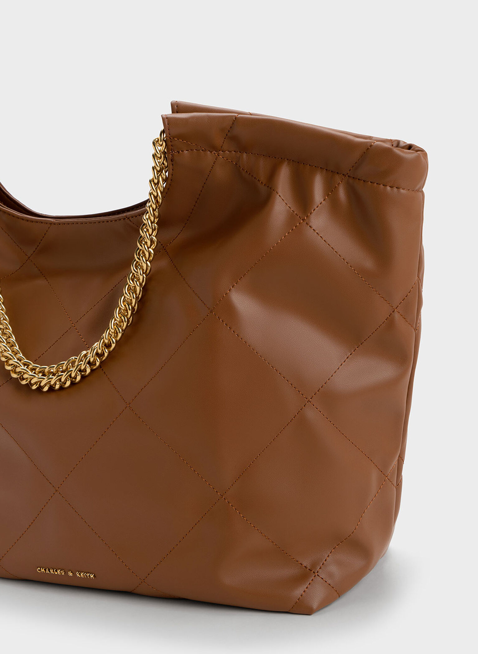 Braided Handle Tote Bag, Chocolate, hi-res