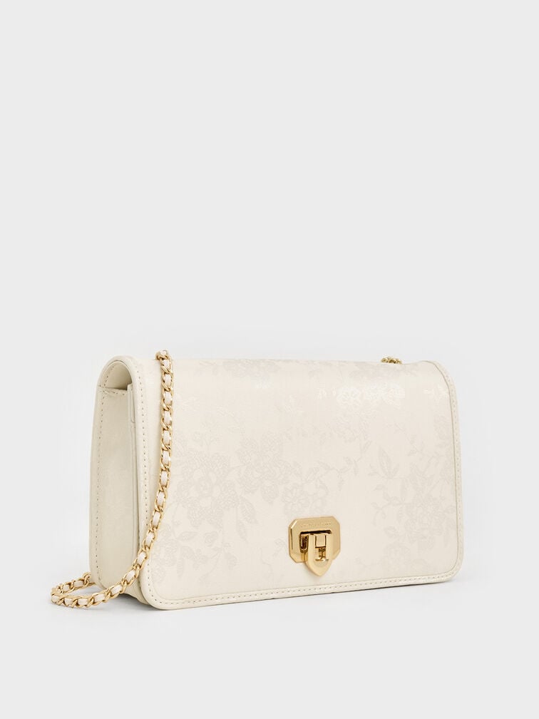 Jacquard Mini Bag, Cream, hi-res