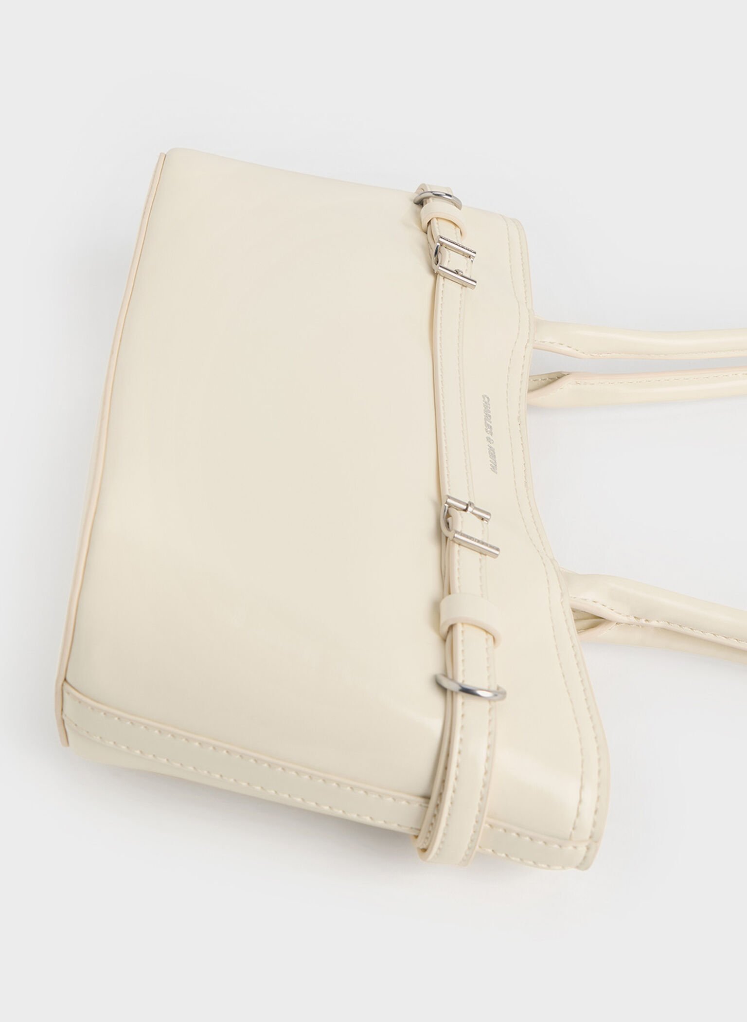 Sloane Elongated-Handle Shoulder Bag, Cream, hi-res