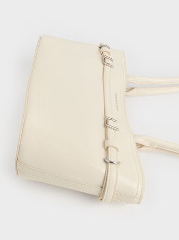 Sloane Elongated-Handle Shoulder Bag, Cream, hi-res