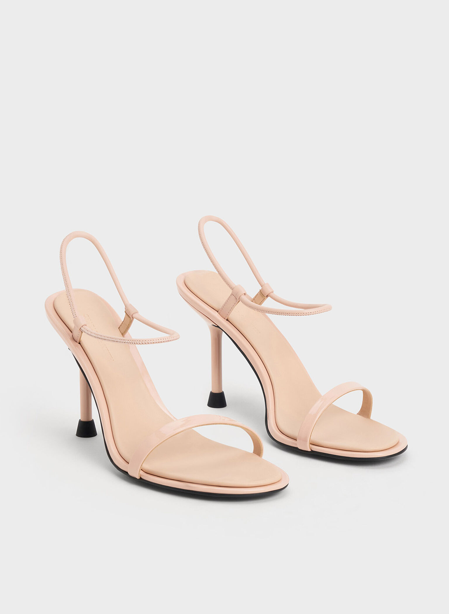 Stiletto-Heel Ankle-Strap Pumps, Blush, hi-res