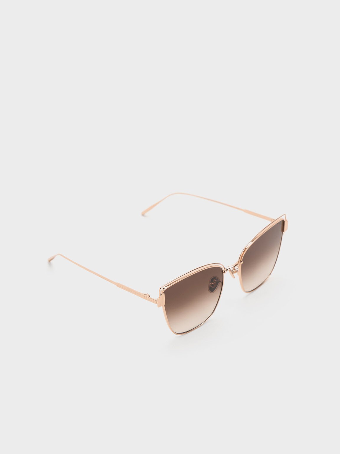 Cat eye aviator shop sunglasses rose gold