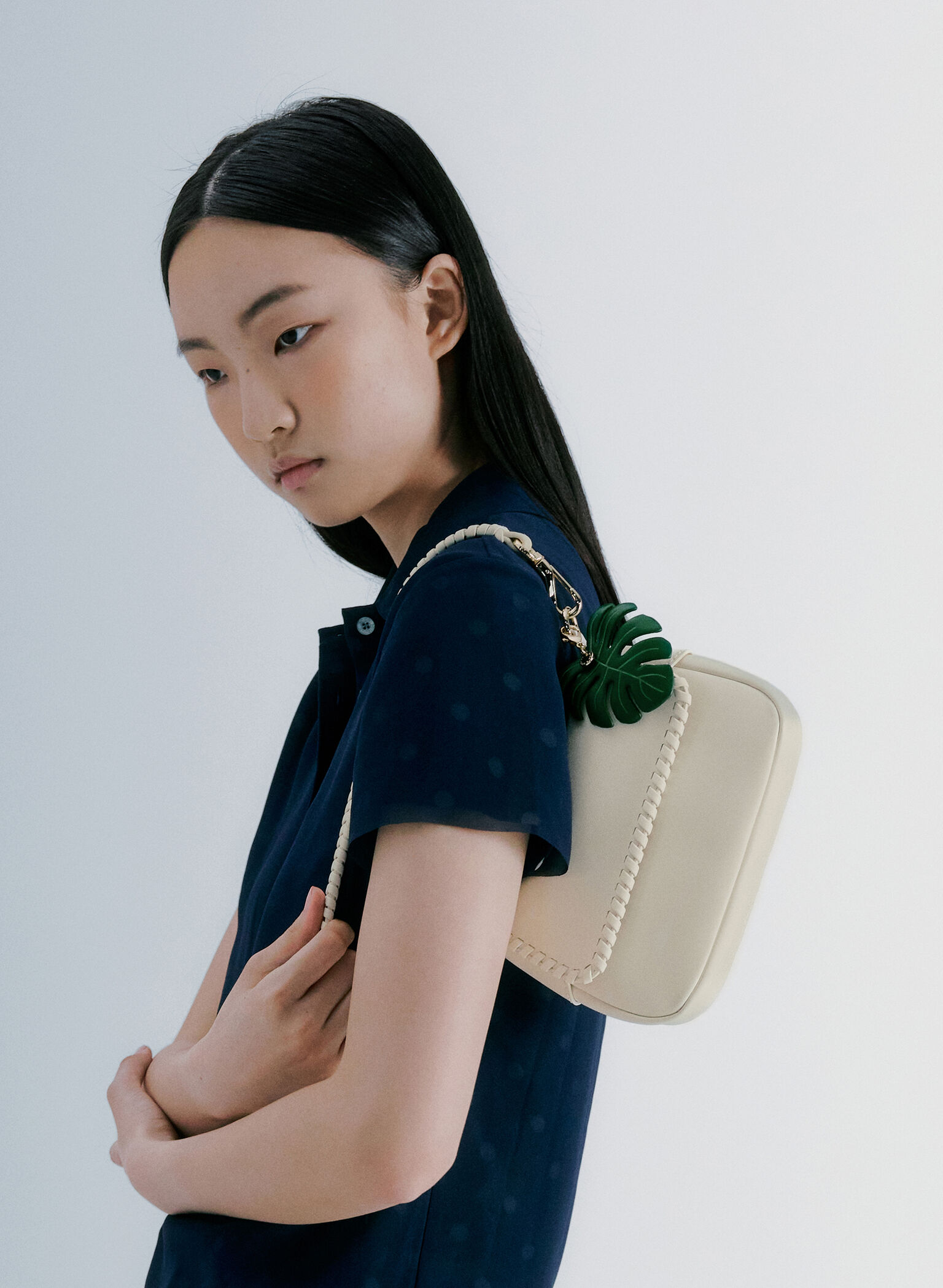 Blume Braided Shoulder Bag, Cream, hi-res