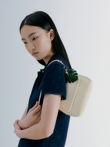 Blume Braided Shoulder Bag, Cream, hi-res