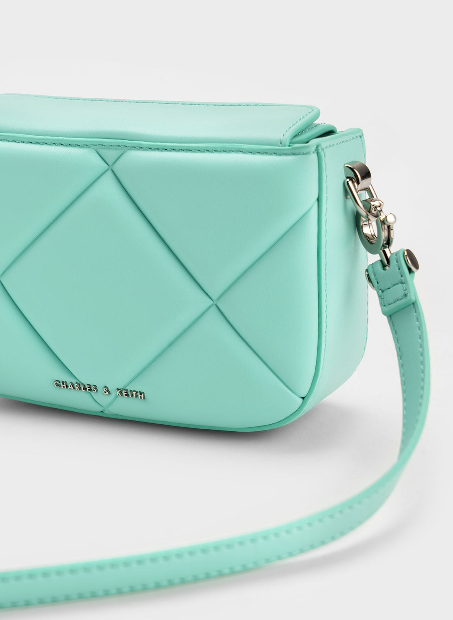 Mini Danika Chunky Chain Padded Bag, Mint Green, hi-res
