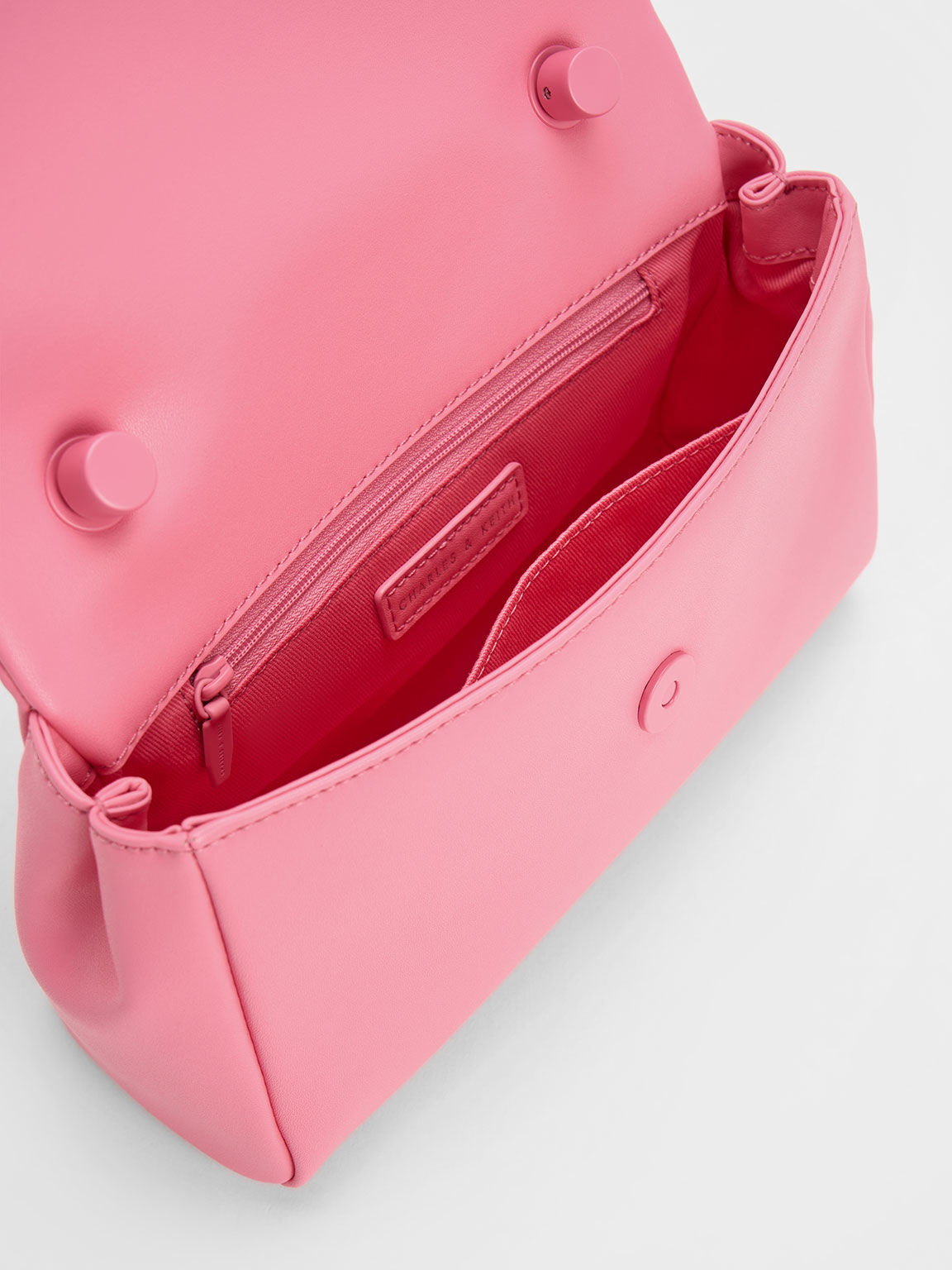 Pink Curved Handle Shoulder Bag CHARLES KEITH UK
