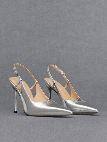 Gray slingback pumps 2025
