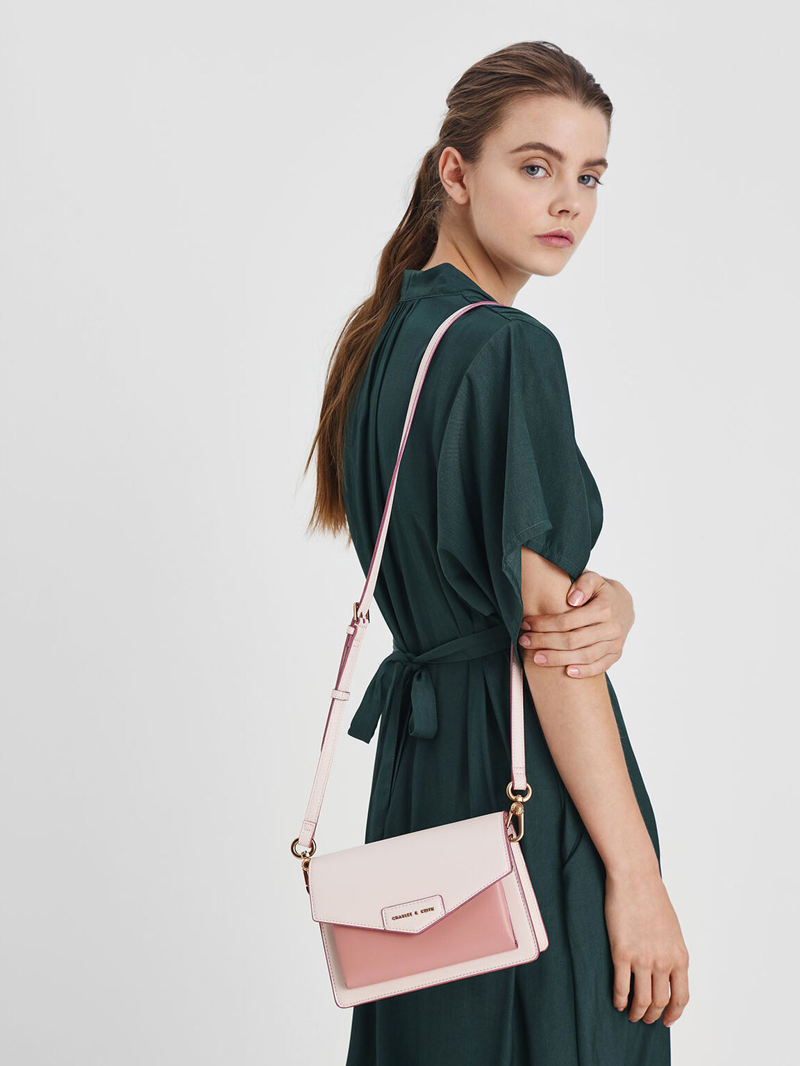 Zaina Envelope Crossbody Bag, Light Pink, hi-res