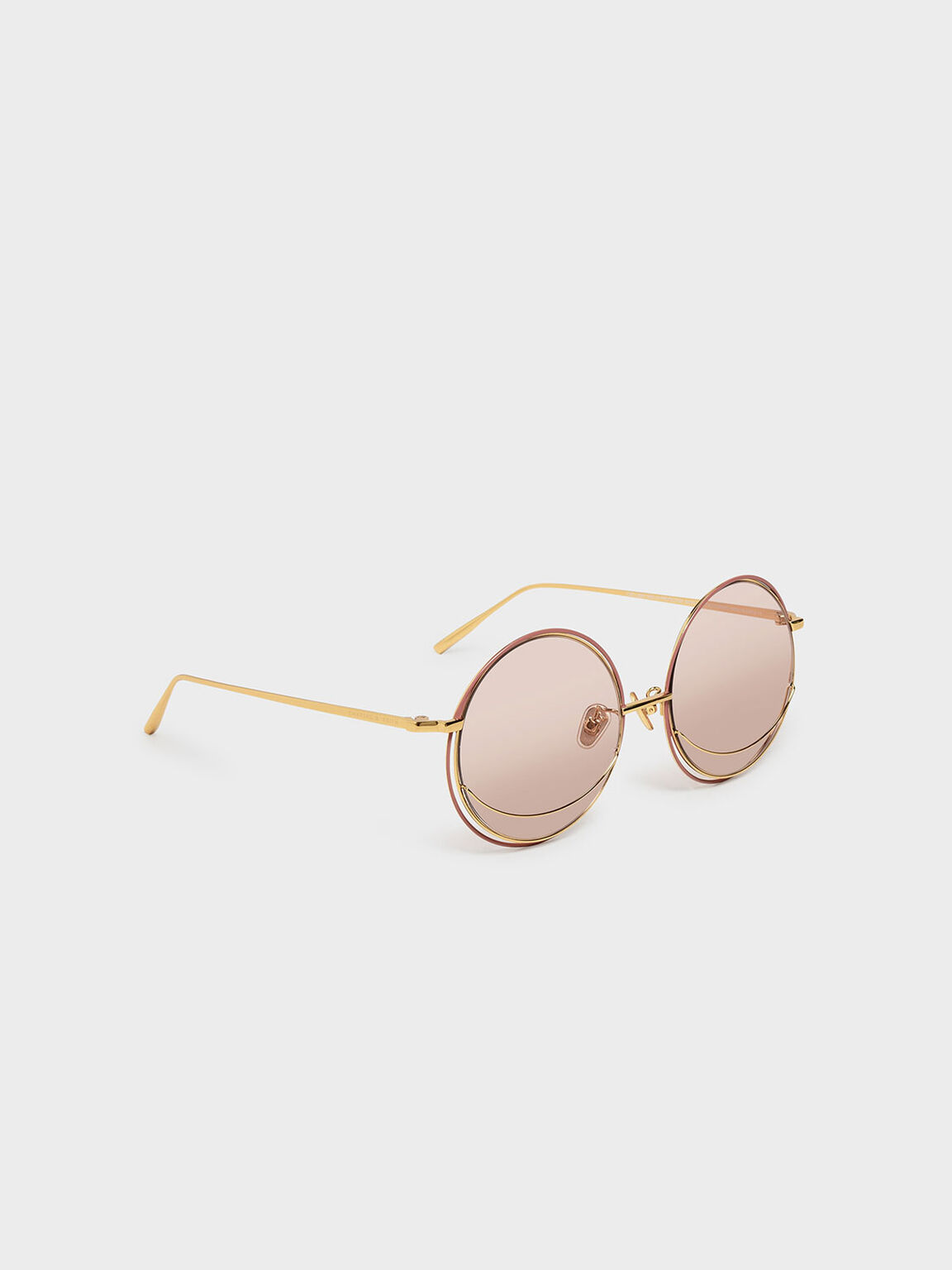 Circle Frame Sunglasses, Pink, hi-res