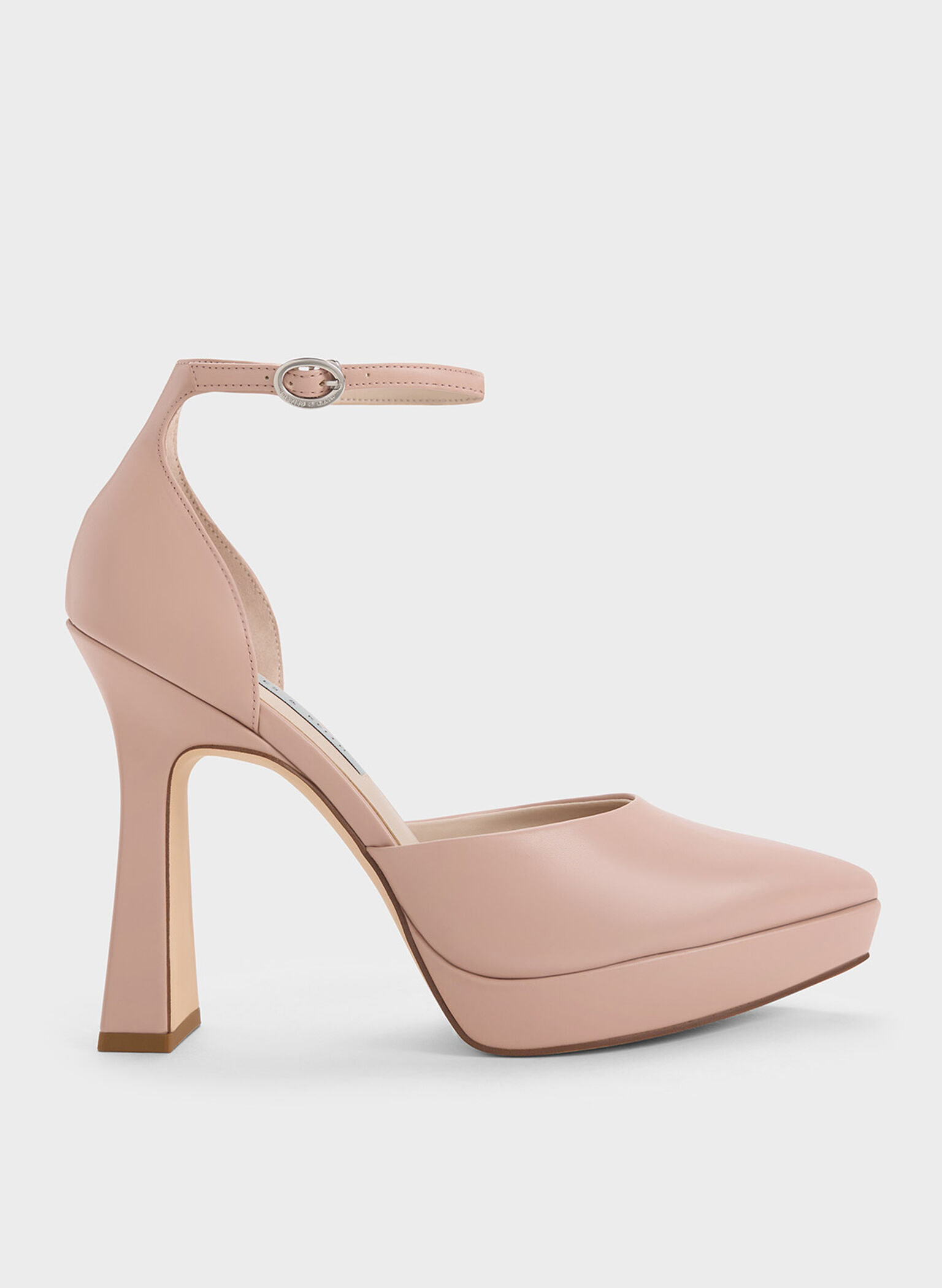 Ankle Strap D'Orsay Pumps, Nude, hi-res