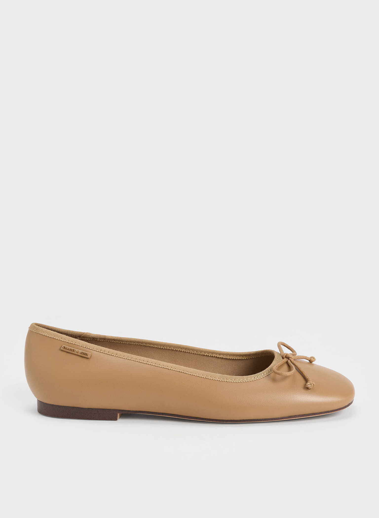 Rhea Bow Ballerinas, Camel, hi-res