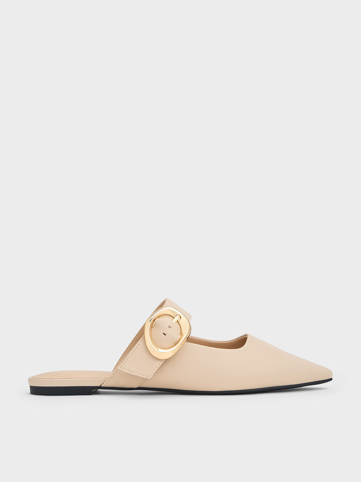 Beige mules flat outlet