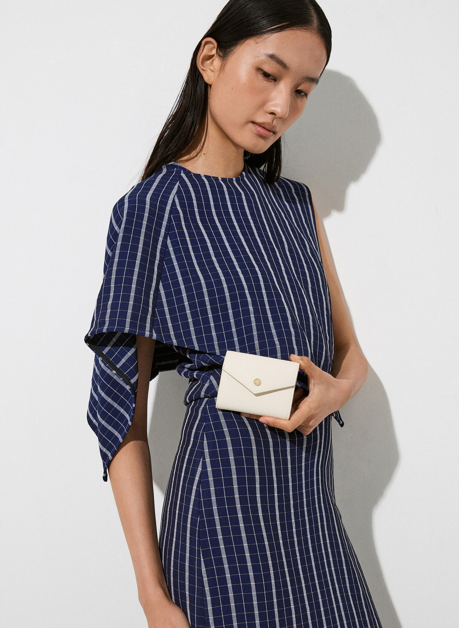 Marlowe Short Envelope Wallet, Cream, hi-res