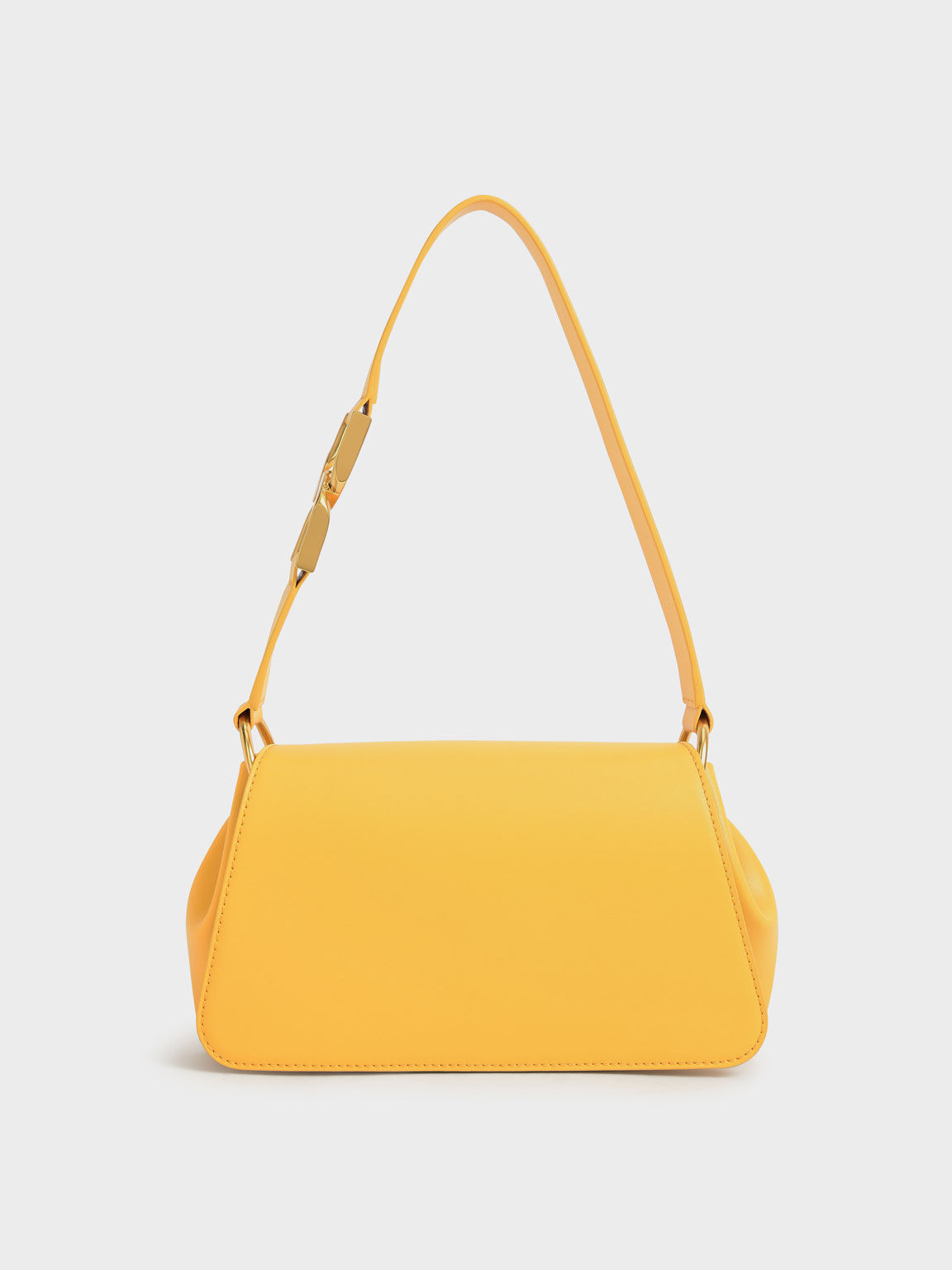 Esme Buckle Detail Shoulder Bag, Mustard, hi-res
