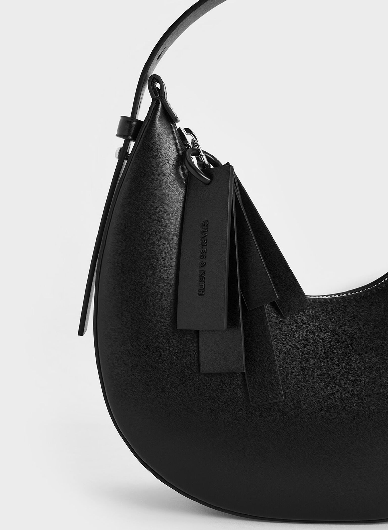 Carey Crescent Hobo Bag, Noir, hi-res