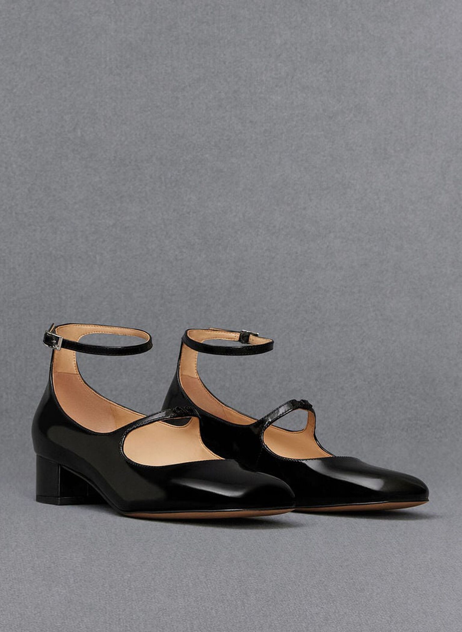 Claire Leather Mary Jane Pumps, Black Box, hi-res