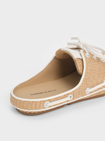 Raffia Slip-On Boat Shoes, Sand, hi-res
