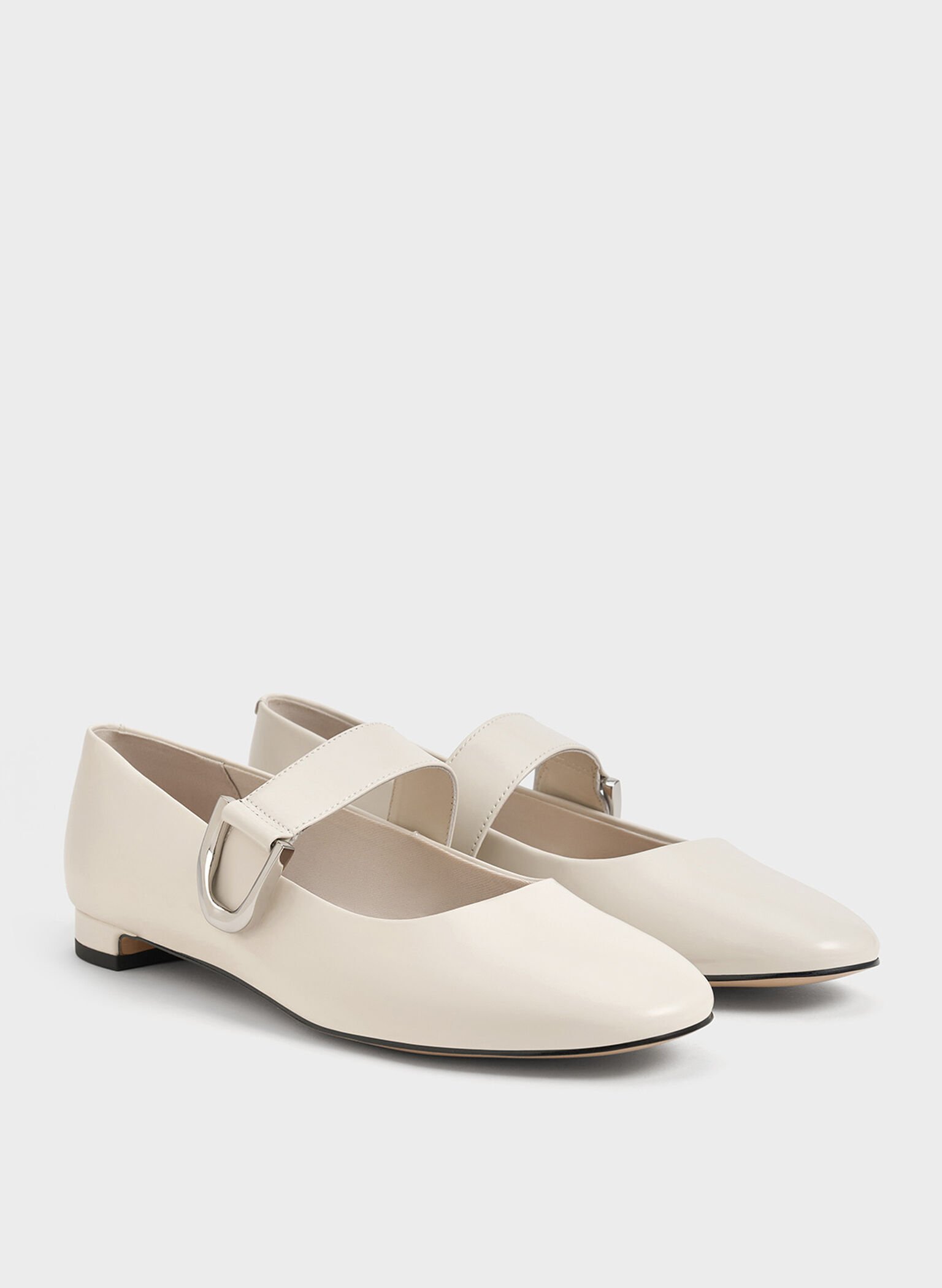 Gabine Leather Mary Janes, White, hi-res