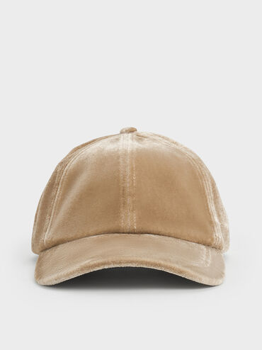 Velvet Cap, Beige, hi-res