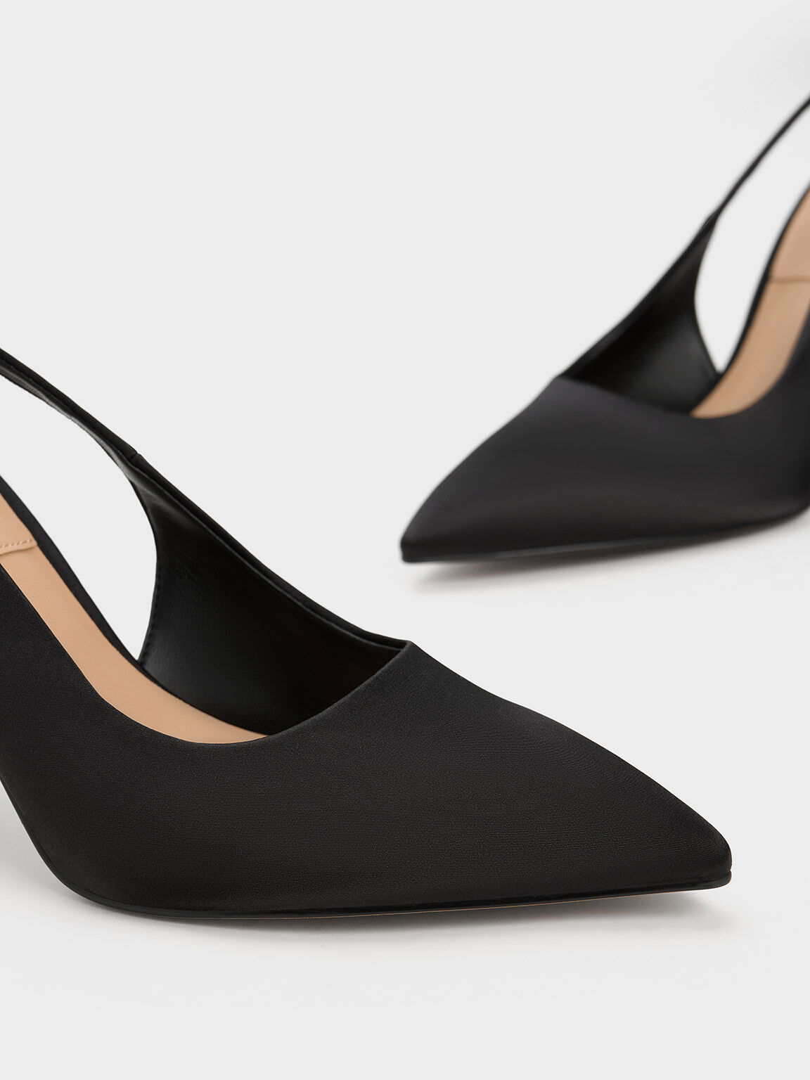 Demi Recycled Polyester Slingback Pumps Black