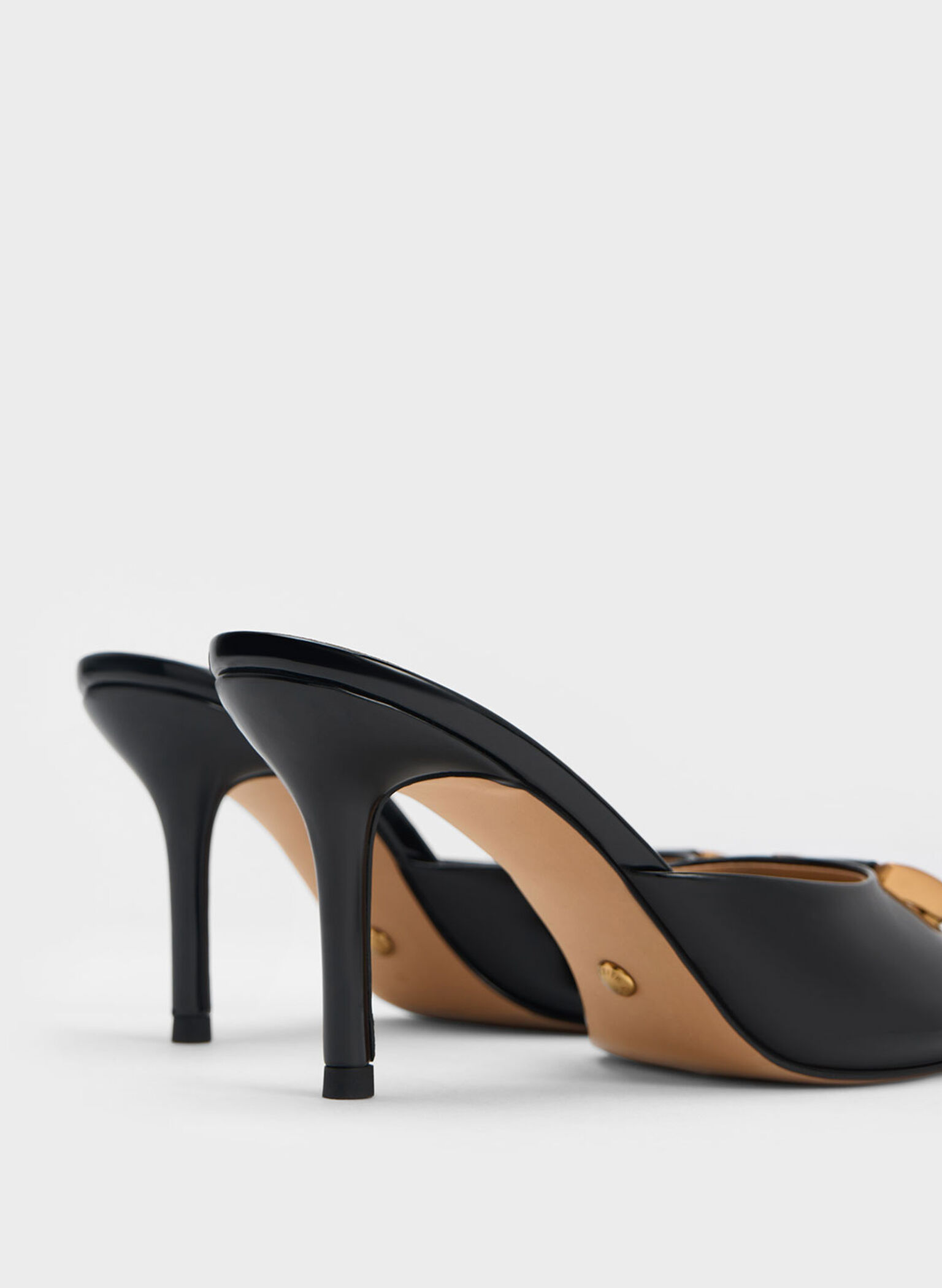 Gabine Patent Leather Mules, Black, hi-res