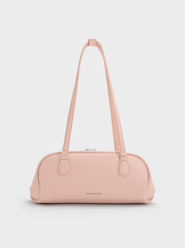 Nelly Elongated Shoulder Bag, Light Pink, hi-res