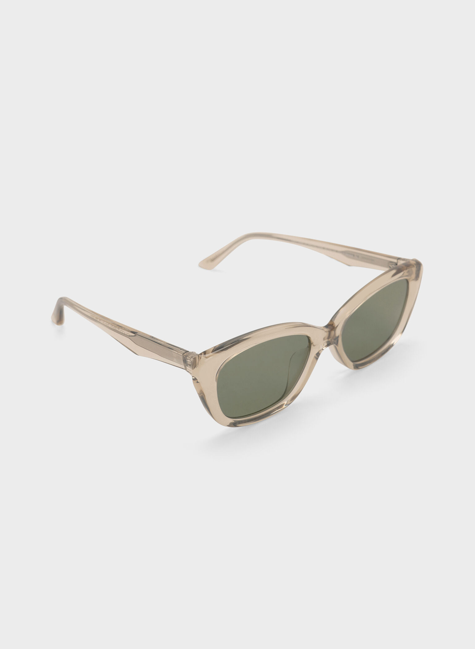 Maeva Recycled Acetate Cat-Eye Sunglasses, Beige, hi-res
