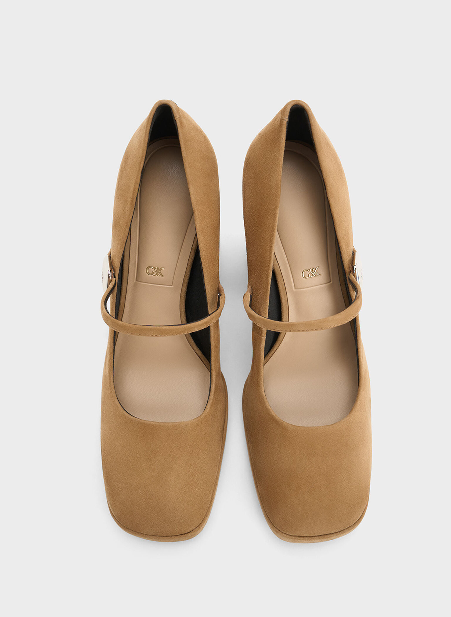 Jyll Suede Platform Mary Janes, Caramel, hi-res
