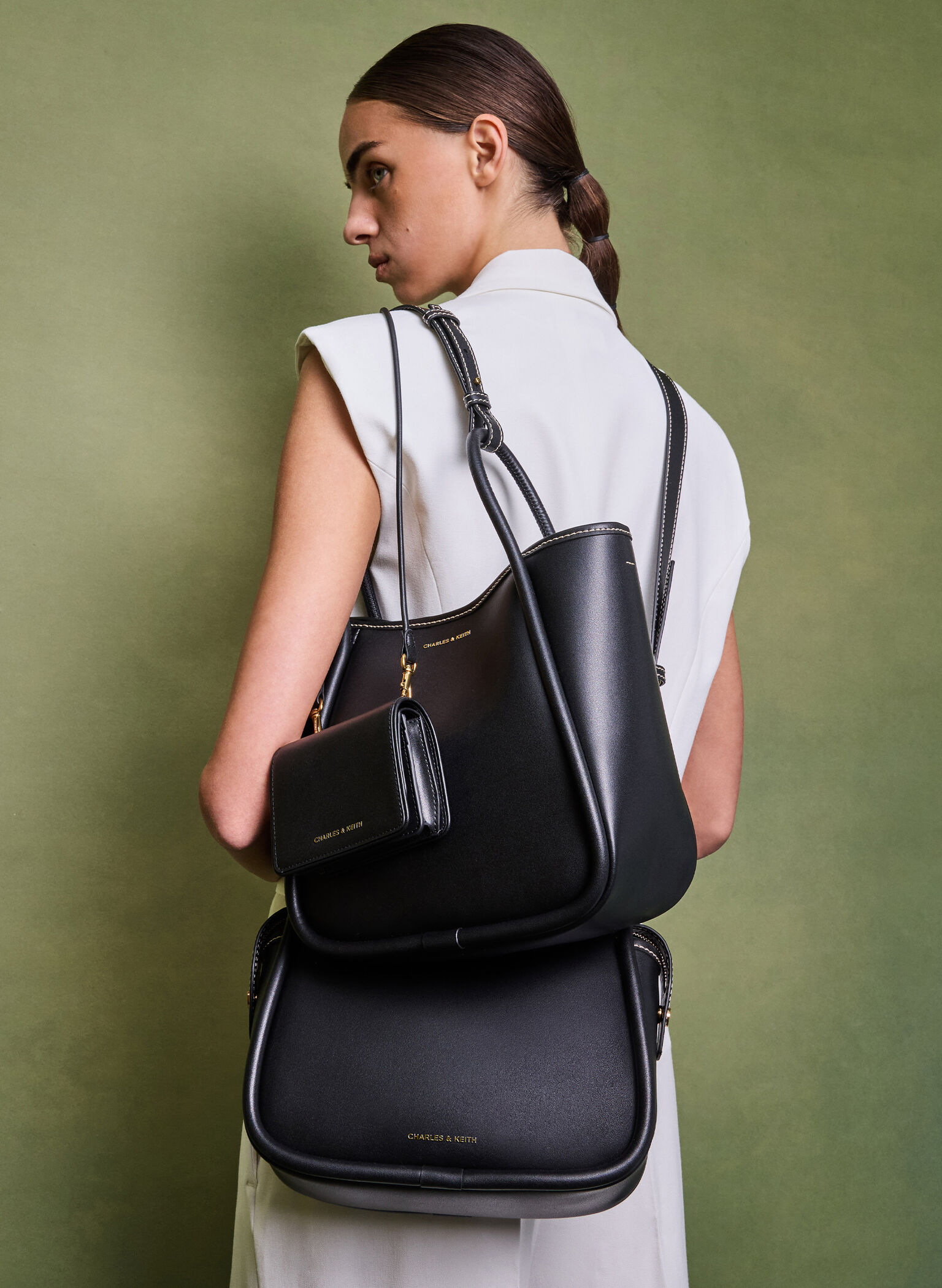Lyla Shoulder Bag, Black, hi-res