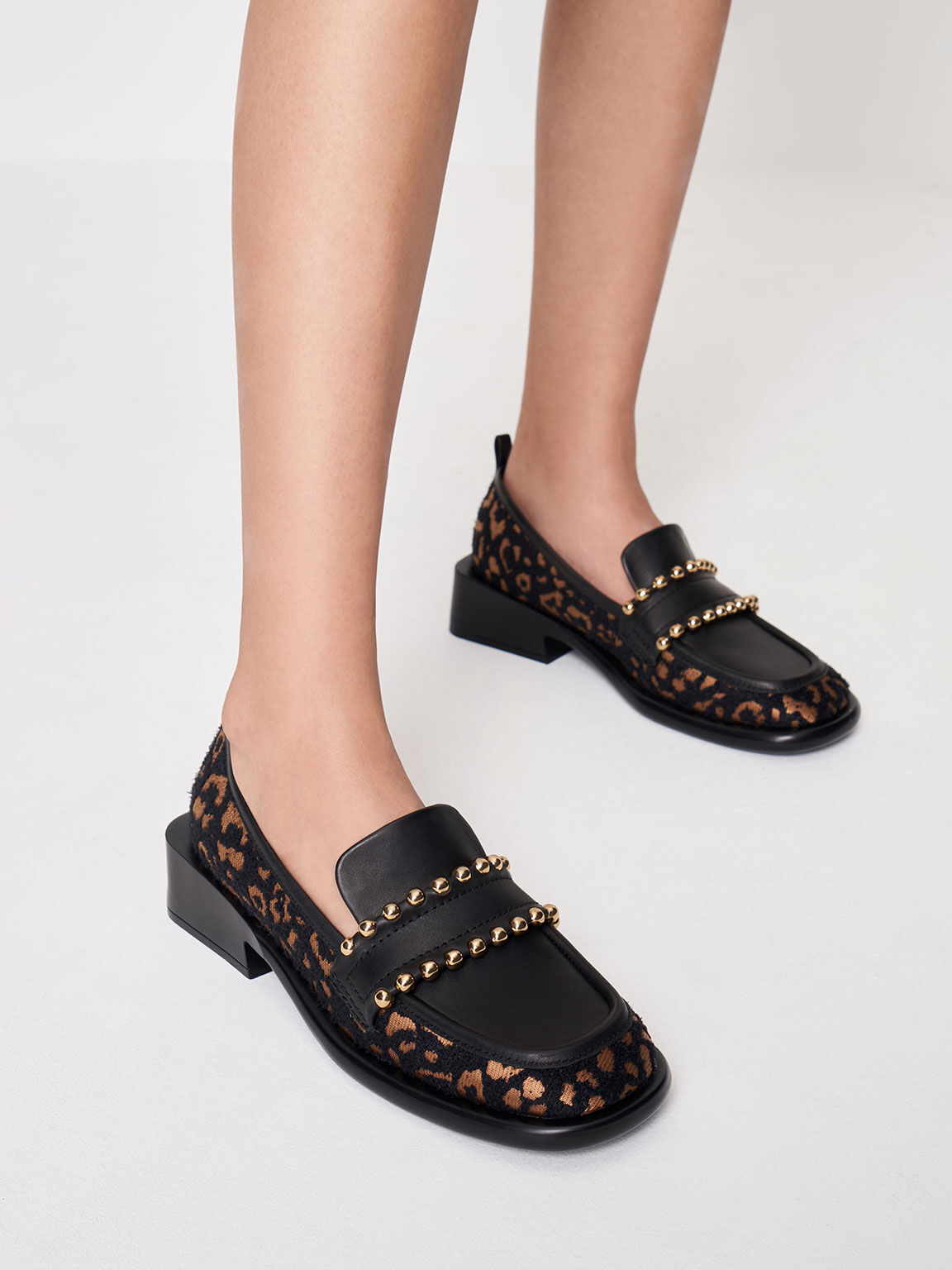 Spiked loafers womens outlet
