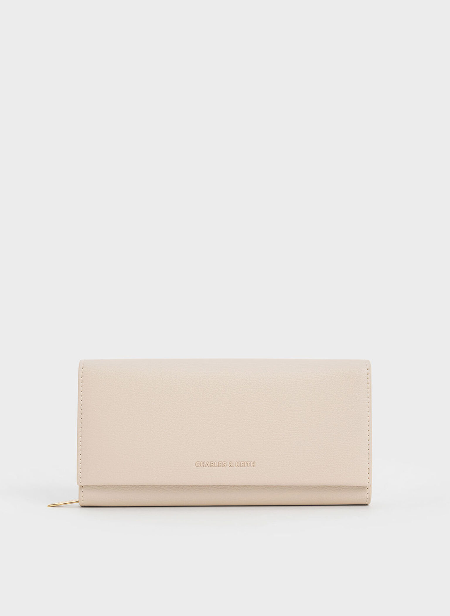 Muriel Front Flap Long Wallet, Oat, hi-res