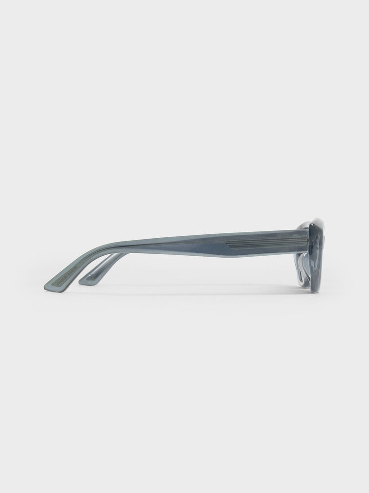 Bijou Recycled Acetate Cateye Sunglasses, Teal, hi-res