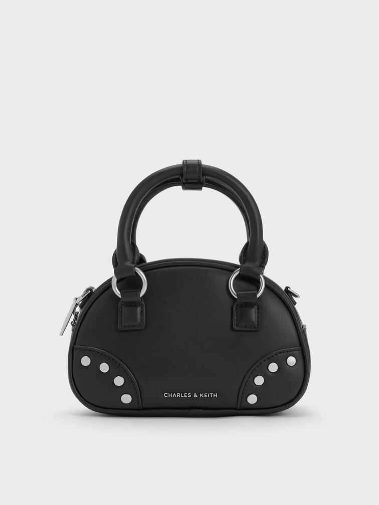 Bobbie Studded Top Handle Bag, Noir, hi-res
