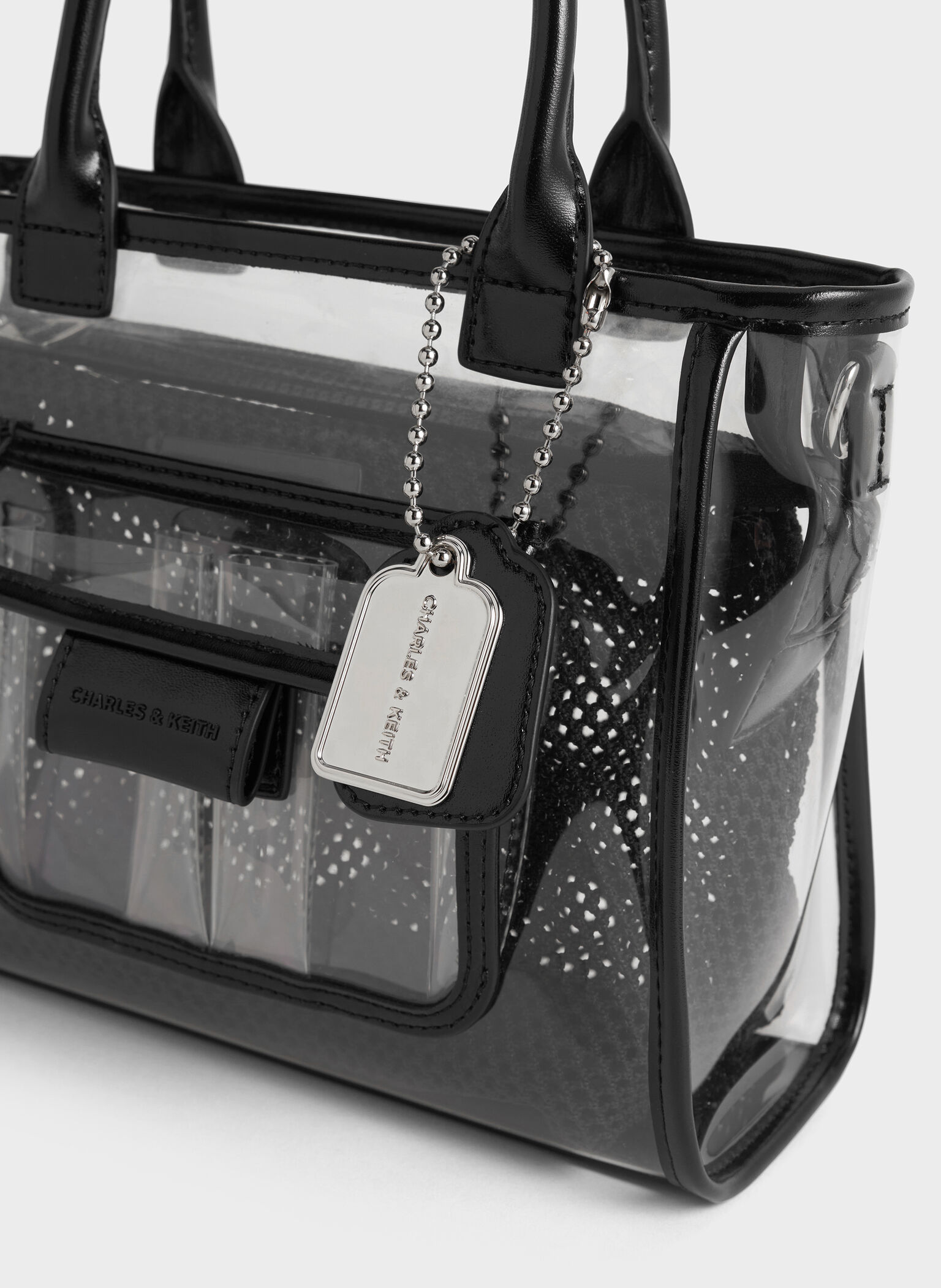 Noah See-Through Mesh Tote Bag, Clear, hi-res