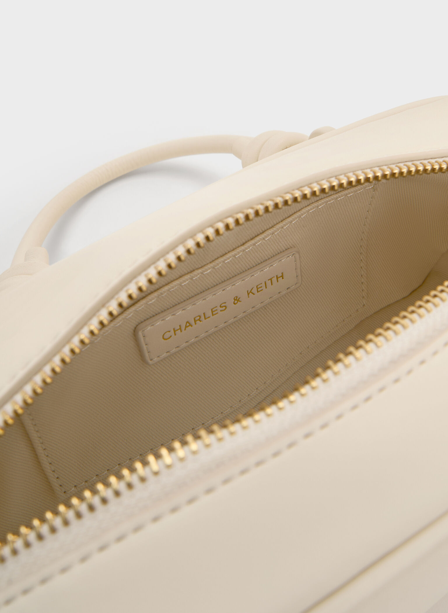Sammie Knotted-Handle Elongated Bag, Cream, hi-res