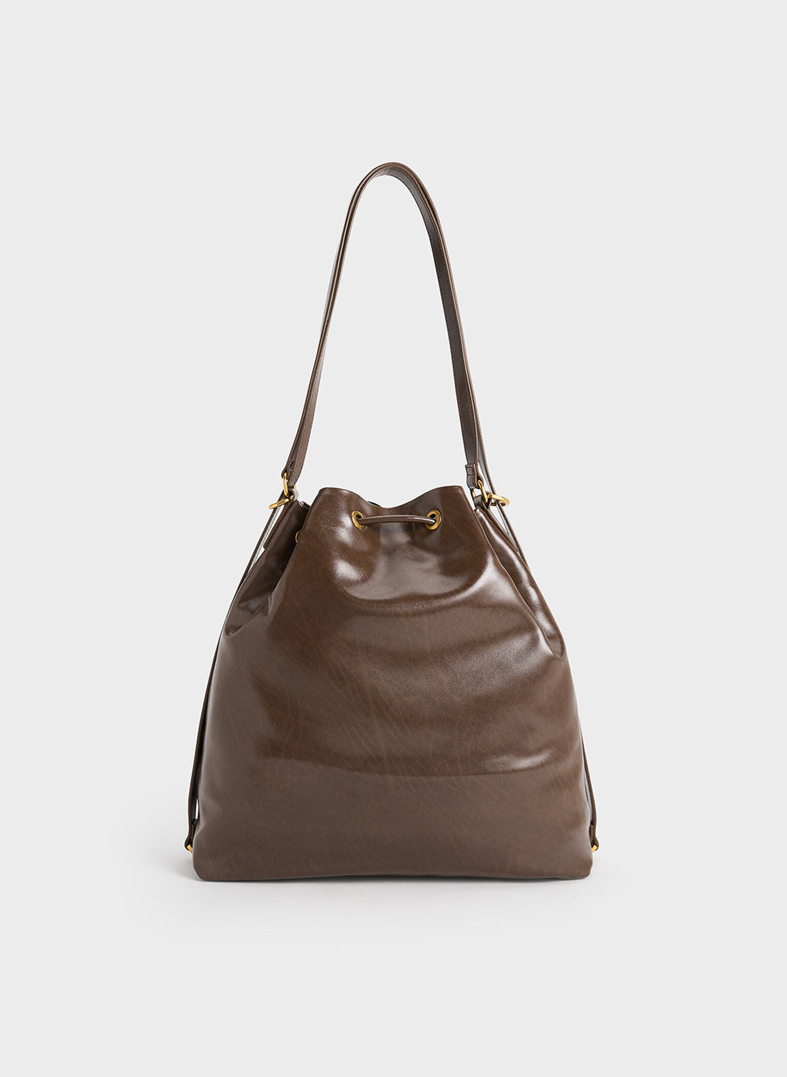 Neva Two-Way Bucket Bag, Dark Brown, hi-res