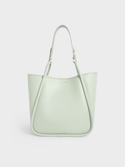 Tubular Slouchy Tote Bag, Mint Green, hi-res