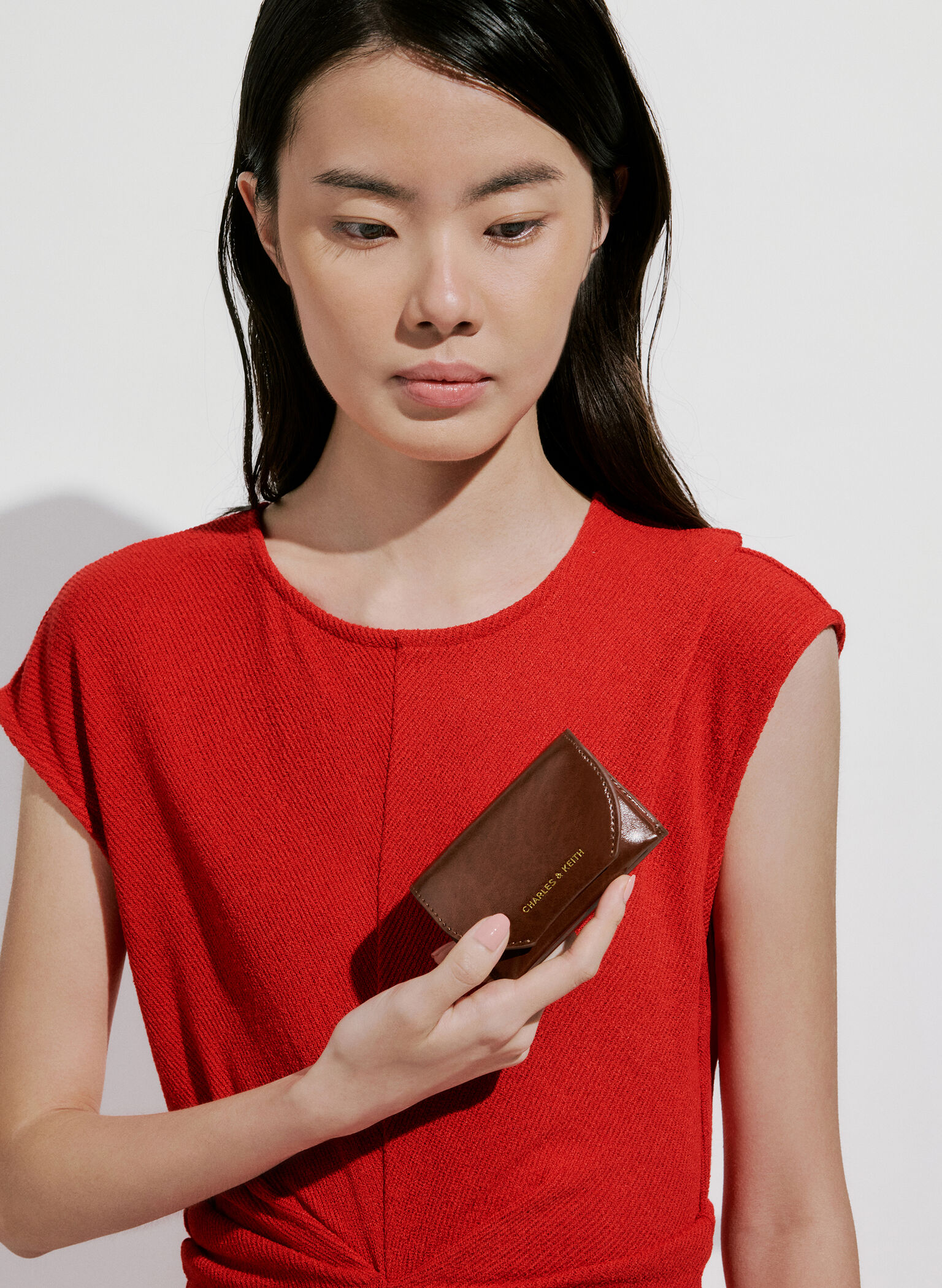 Enola Front Flap Wallet, Dark Brown, hi-res
