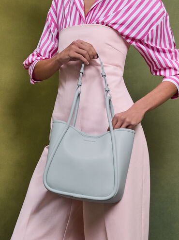 Mini Lyla Tubular Tote Bag, Sea Salt Blue, hi-res