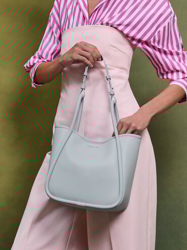 Mini Lyla Tubular Tote Bag, Sea Salt Blue, hi-res