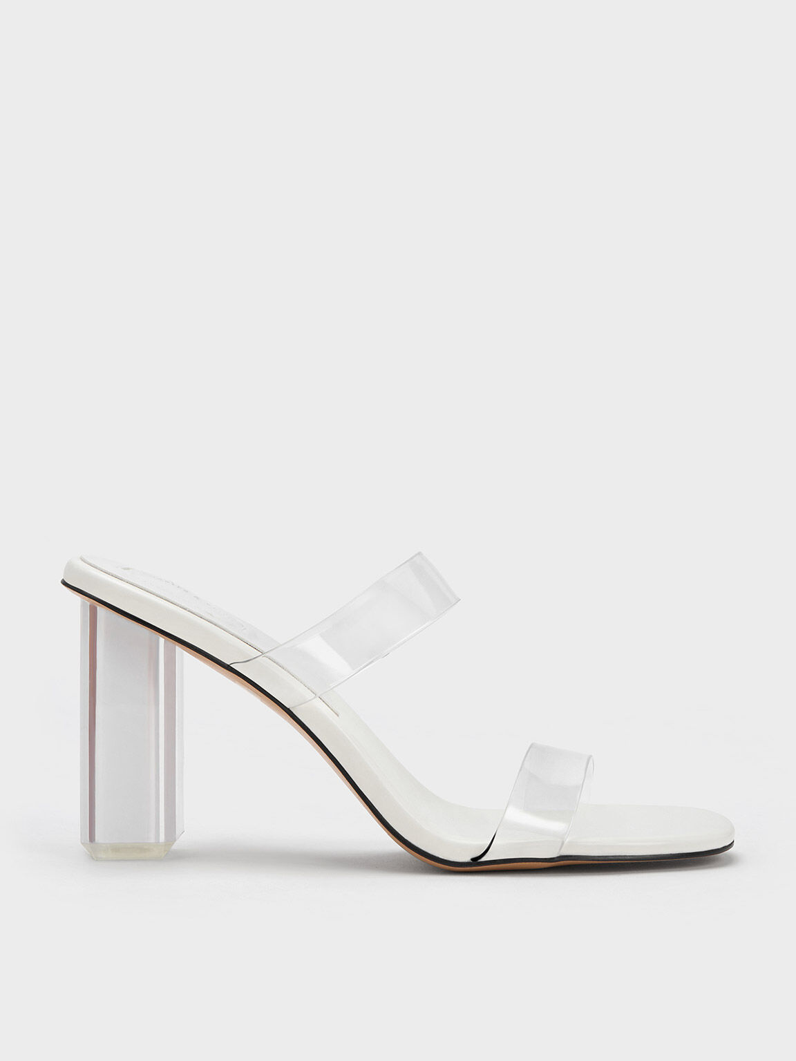 White shop vinyl heels