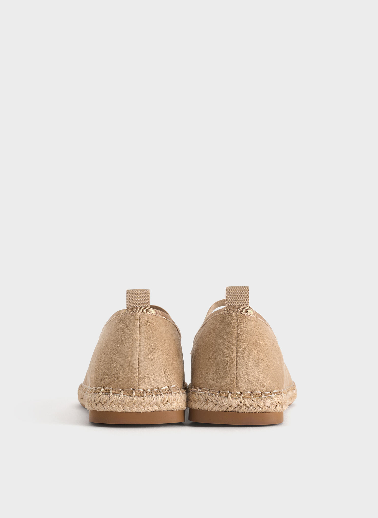 Bernadine Faux Suede Tie-Around Espadrille Flats, Sand, hi-res