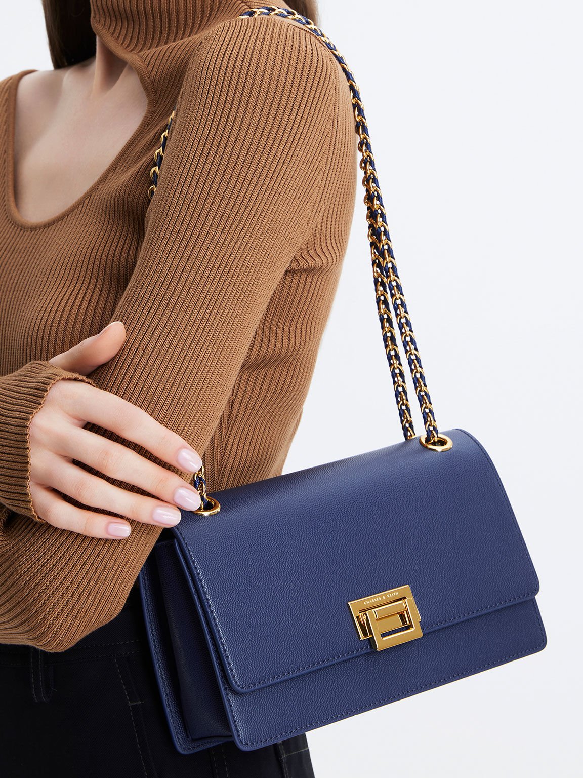 Charles and keith front flap sale bag
