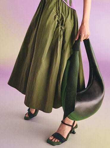 Toni Gradient Knotted Crescent Hobo Bag, Green, hi-res