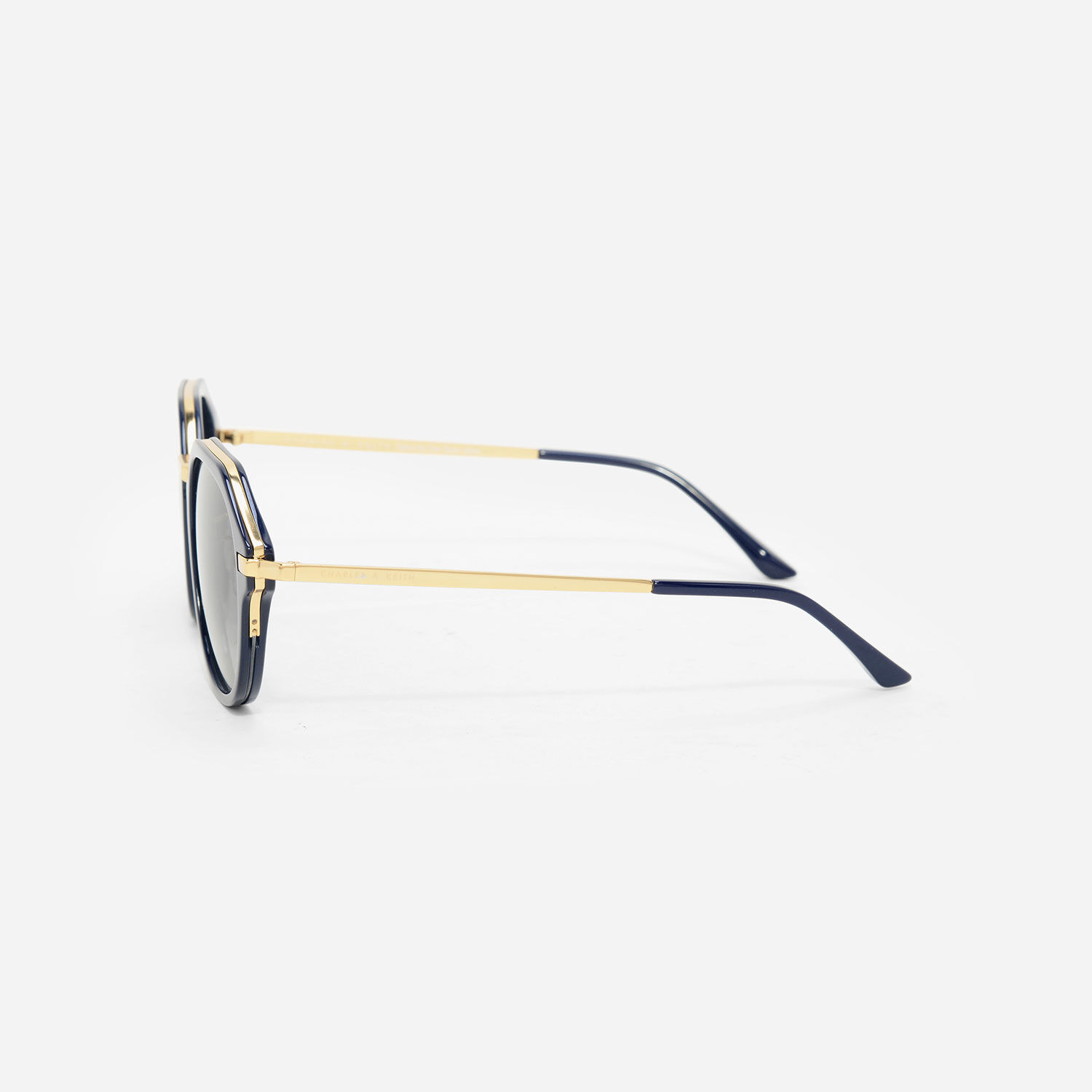 Navy Solana Angular Oval Sunglasses CHARLES KEITH UK