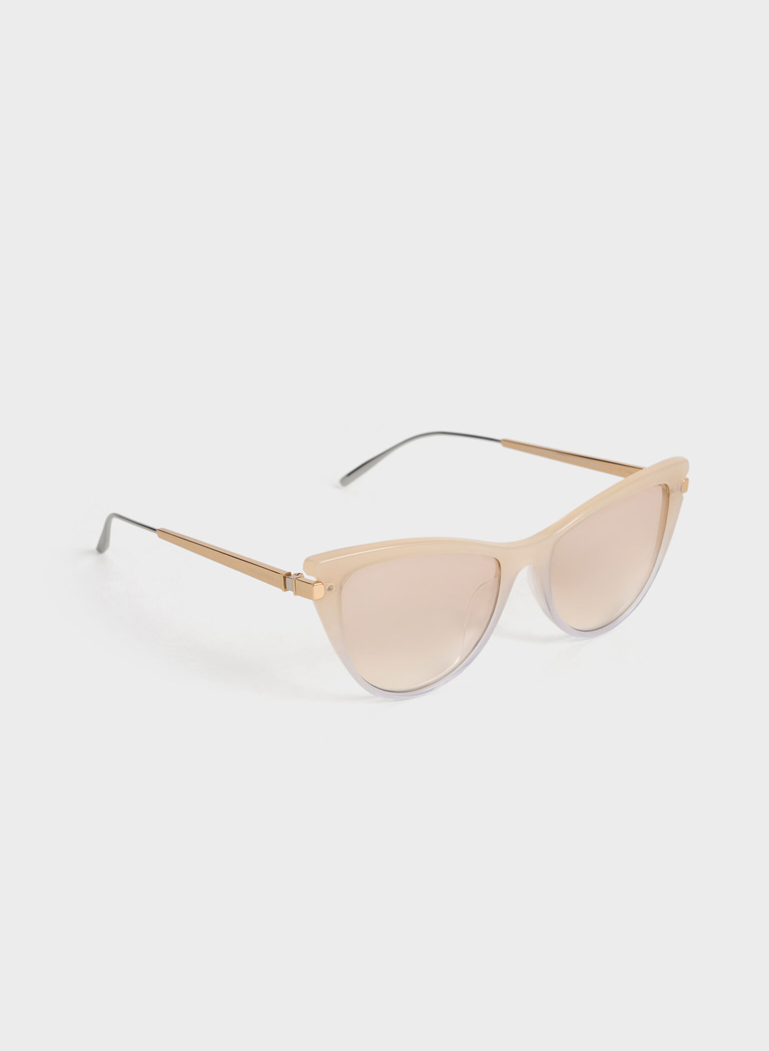 Recycled Acetate Angular Cat-Eye Sunglasses, Multi, hi-res