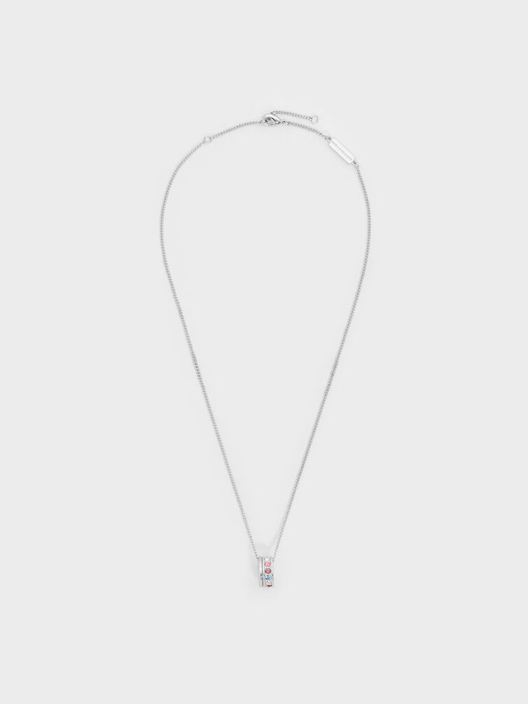 Maeve Crystal-Embellished Necklace, Silver, hi-res