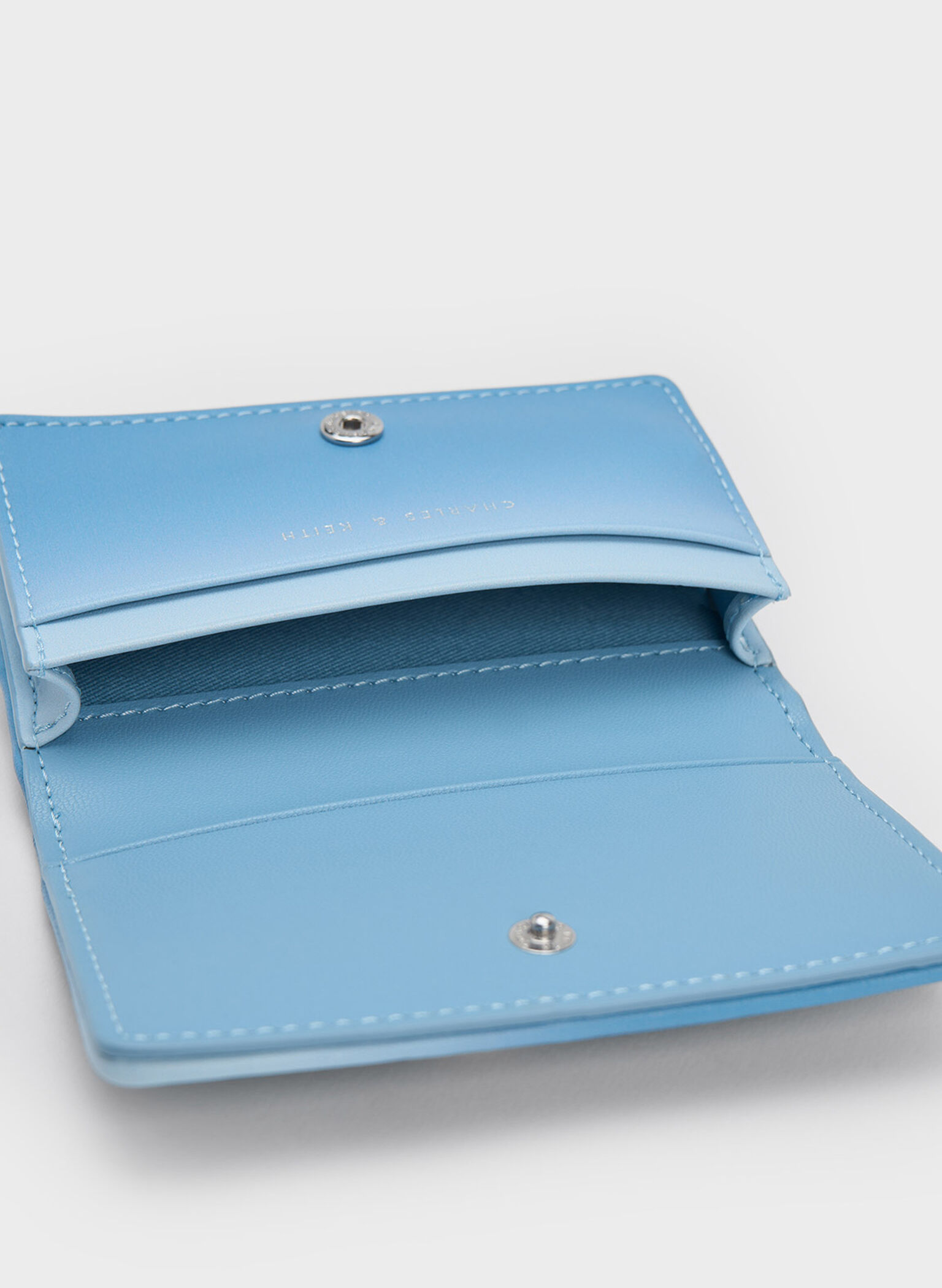 Aldora Ruched Card Holder, Light Blue, hi-res