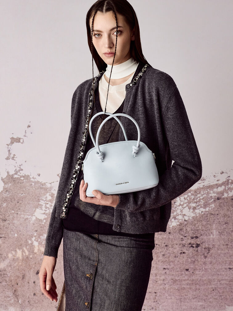 Sammie Knotted-Handle Bowling Bag, Sea Salt Blue, hi-res