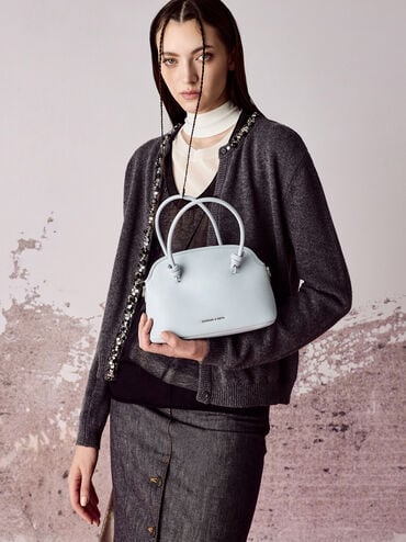 Sammie Knotted-Handle Bowling Bag, Sea Salt Blue, hi-res